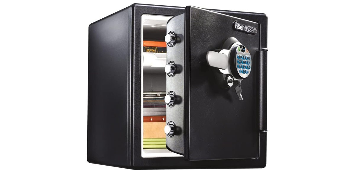SentrySafe Fireproof and Waterproof Home Safe with Biometric Fingerprint Lock