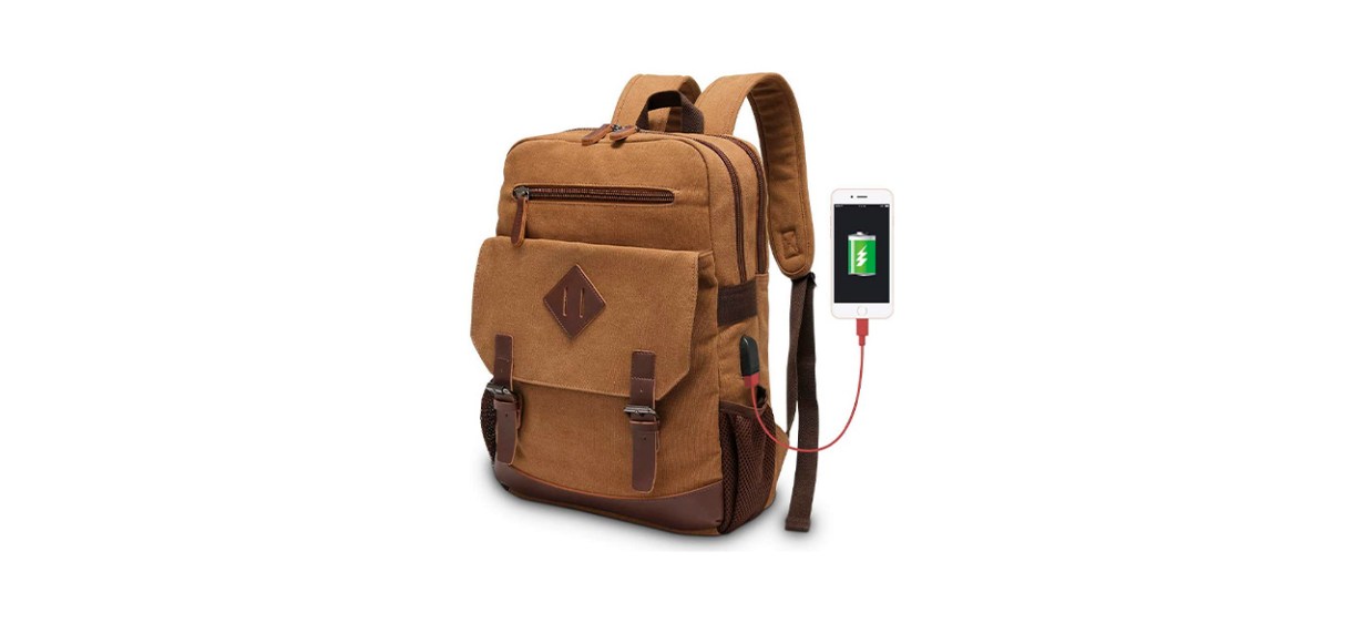 Best Modoker Canvas Backpack with USB Charging Port Best Modoker Canvas Backpack with USB Charging Port