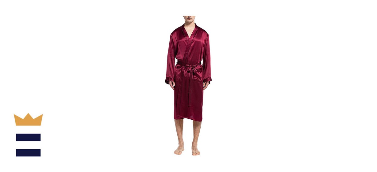 COLD POSH Mens Silk Luxury Bathrobe