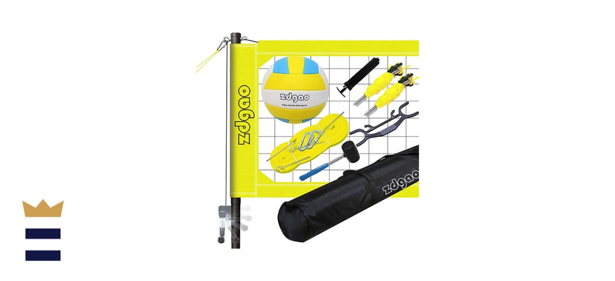 Zdgao Volleyball Net Outdoor - Professional Volleyball Set with Height Adjustable Aluminum Poles