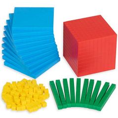 EdX Education Four-Color Plastic Base Ten Set