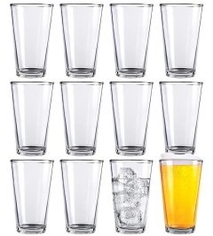 Kitchen Lux Clear Glass Beer Cups