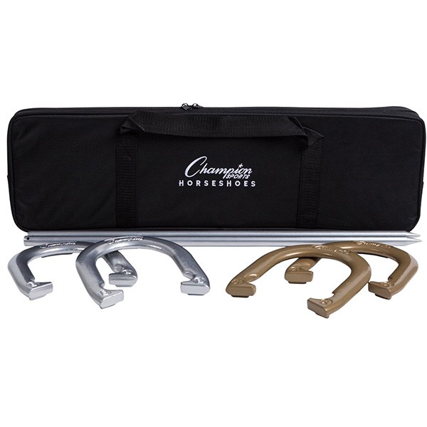 Champion Sports Horseshoe Set: Traditional Outdoor Lawn Game