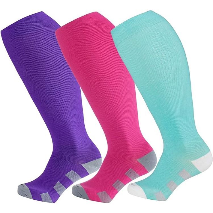 LEVSOX Wide Calf Compression Socks for Women &amp; Men