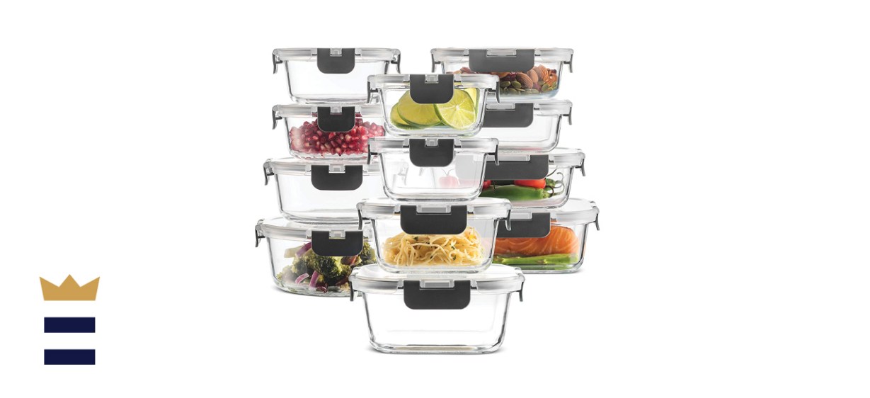 24-Piece Superior Glass Food Storage Container Set
