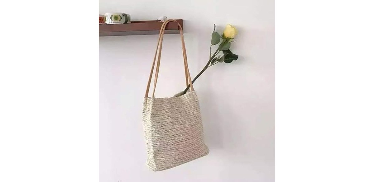 Aphoraeny Straw Beach Bag Buckets Totes Handbag