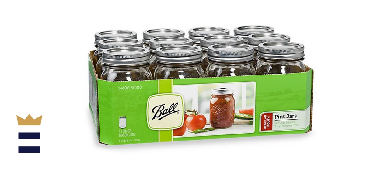 Ball Regular Mouth 12-Pack 1-Pint Glass Canning Jars