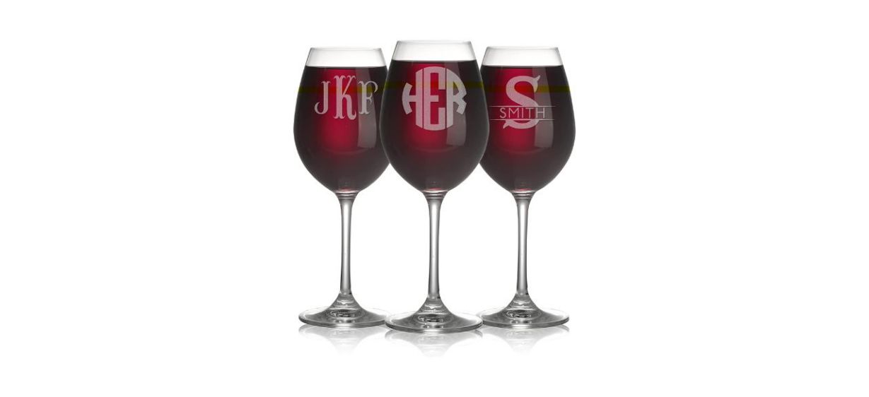 Best monogrammed wine glasses