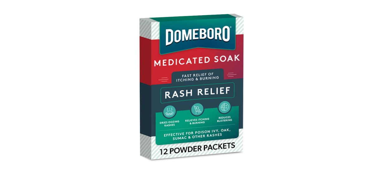 Domebro Medicated Soak Rash Relief on white background