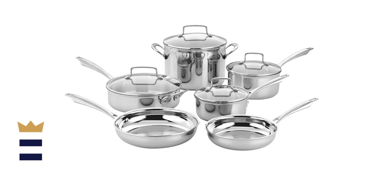 Cuisinart 10 Piece Classic Tri-ply Stainless Steel Cookware Set