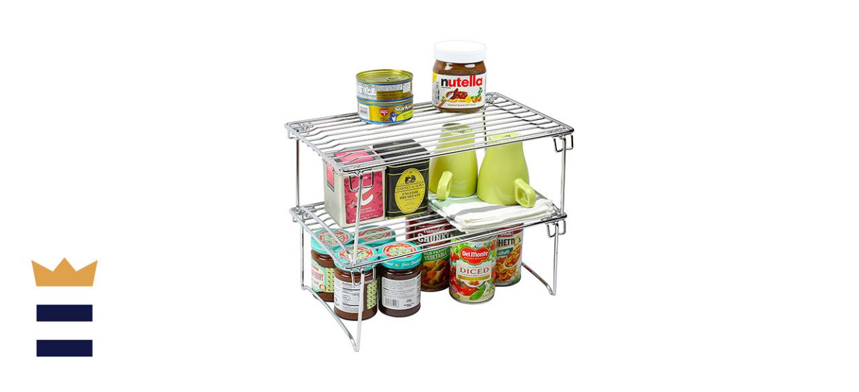 Deco Brothers Two-Pack of Stackable Kitchen Cabinet Shelves