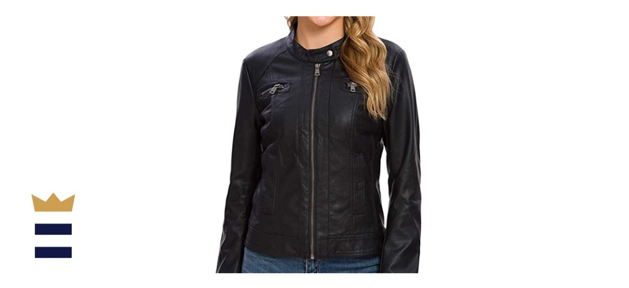 Fahsyee Faux Leather Jacket