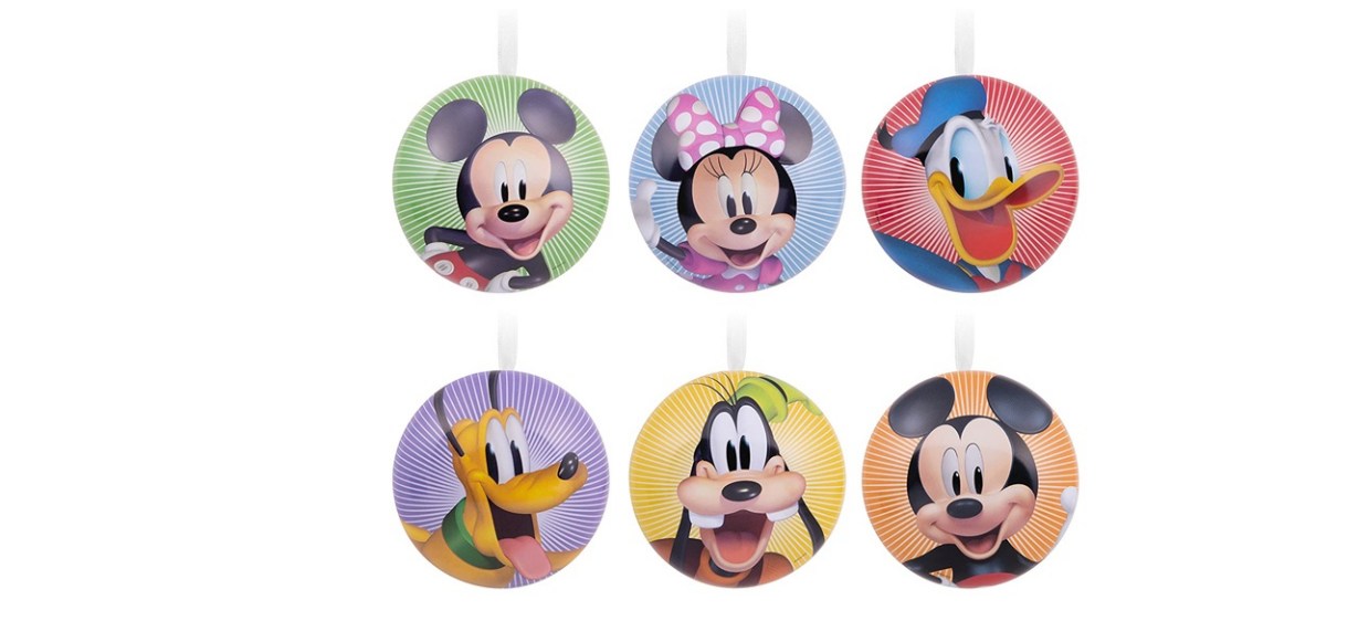 Hallmark Christmas Ornaments, Disney Mickey Mouse and Friends Metal Tins