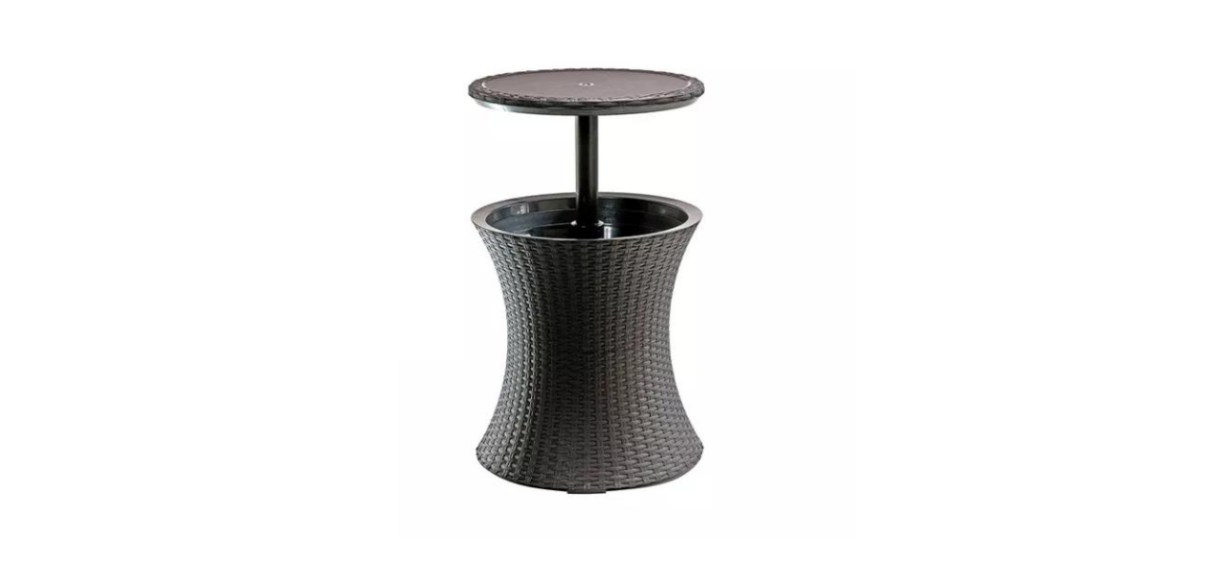 Keter Outdoor Side Table Beer And Wine Cooler