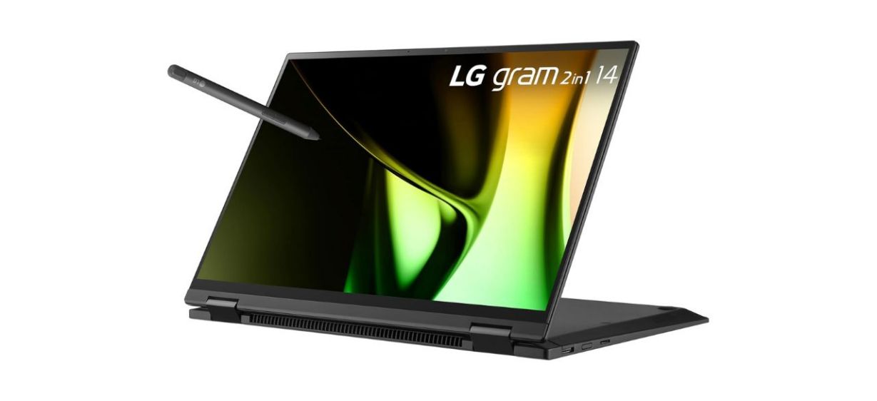 LG gram 14-inch laptop on white background