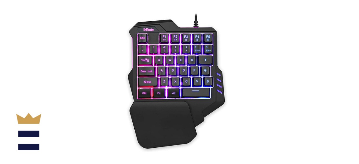 RedThunder One Handed 35-Key RGB Gaming Ergonomic Small Gaming Keyboard