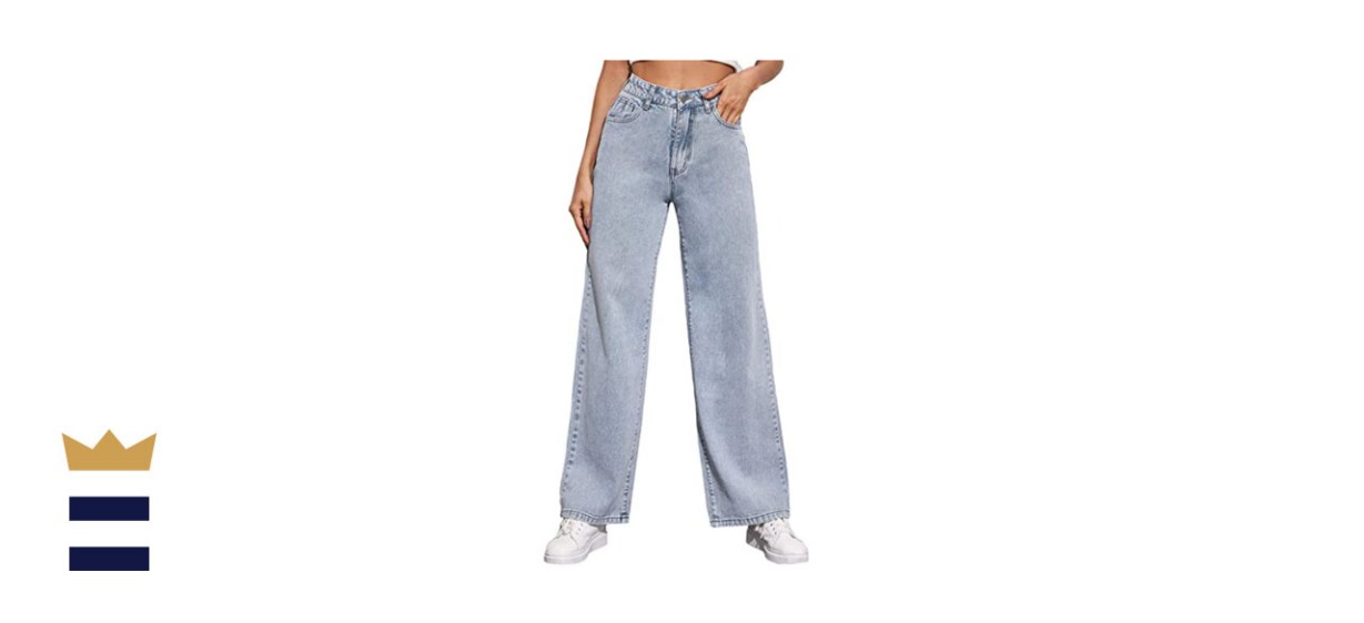 Shein Women’s High Waist Wide Leg Boyfriend Jean