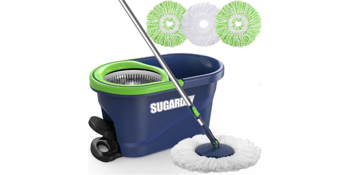 SUGARDAY Spin Mop and Bucket