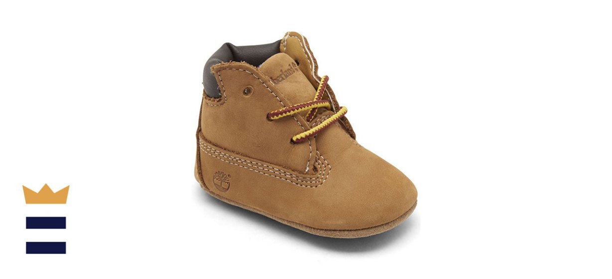 Timberland Crib Booties And Cap Set