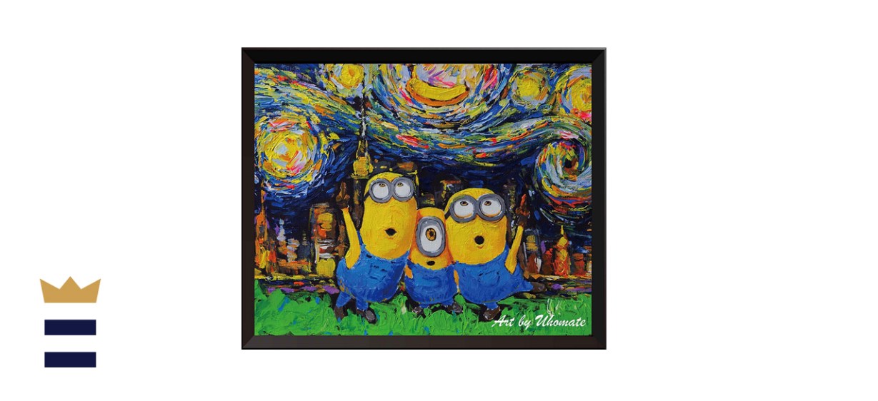 Uhomate Minion Inspired Vincent Van Gogh Starry Night Poster