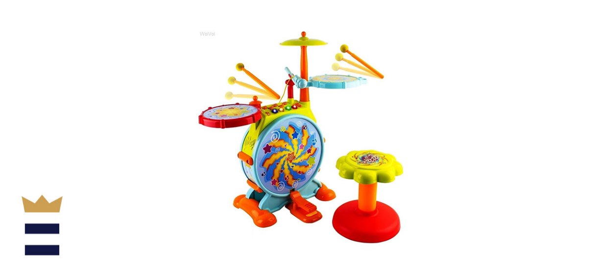 WolVol Electric Big Toy Drum Set