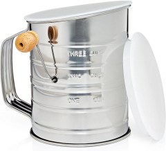 Natizo Stainless Steel 3-Cup Flour Sifter