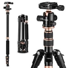 Rangers 57” Ultra Compact and Lightweight Aluminum Tripod with 360° Panorama Ball head