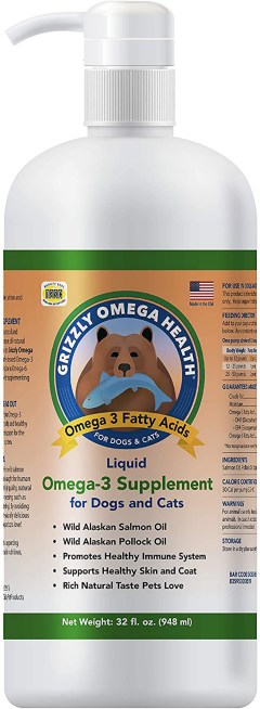 Grizzly Pet Products Wild Salmon Oil/Pollock Oil Omega-3 Blend