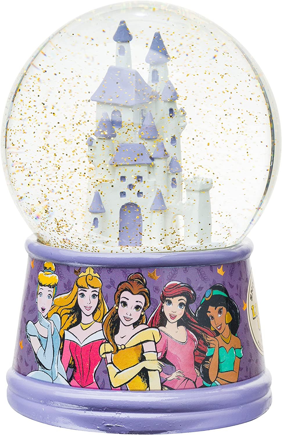 Silver Buffalo Disney Princess Castle Light Up Snow Globe