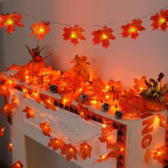 YEGUO Lighted Fall Garland, 2 Packs