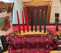 Black and Fit Kwanzaa Kinara Set