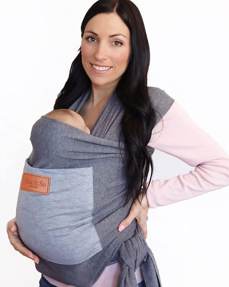 Max&amp;So Baby Wrap Carrier with Front Pocket